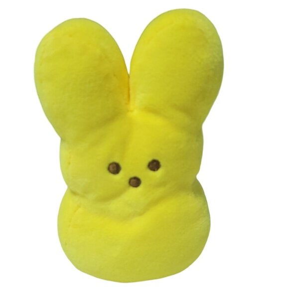 Easter Marshmallow Peep Bunny Rabbit 6 inch Plush Yellow Spring Stuffed Animal - Picture 1 of 3